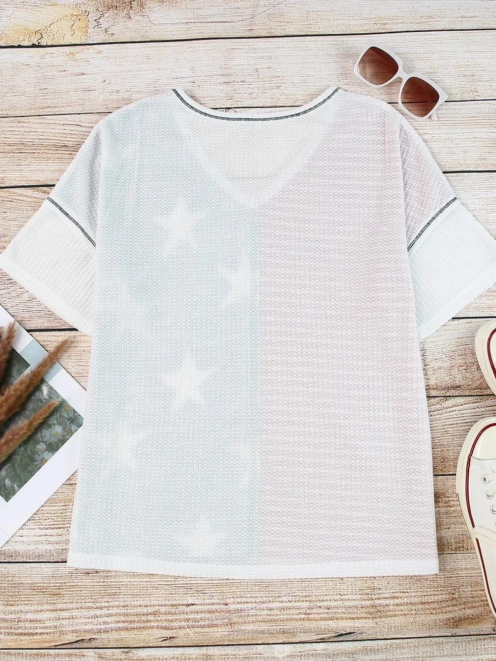 American Flag V-Neck T-Shirt