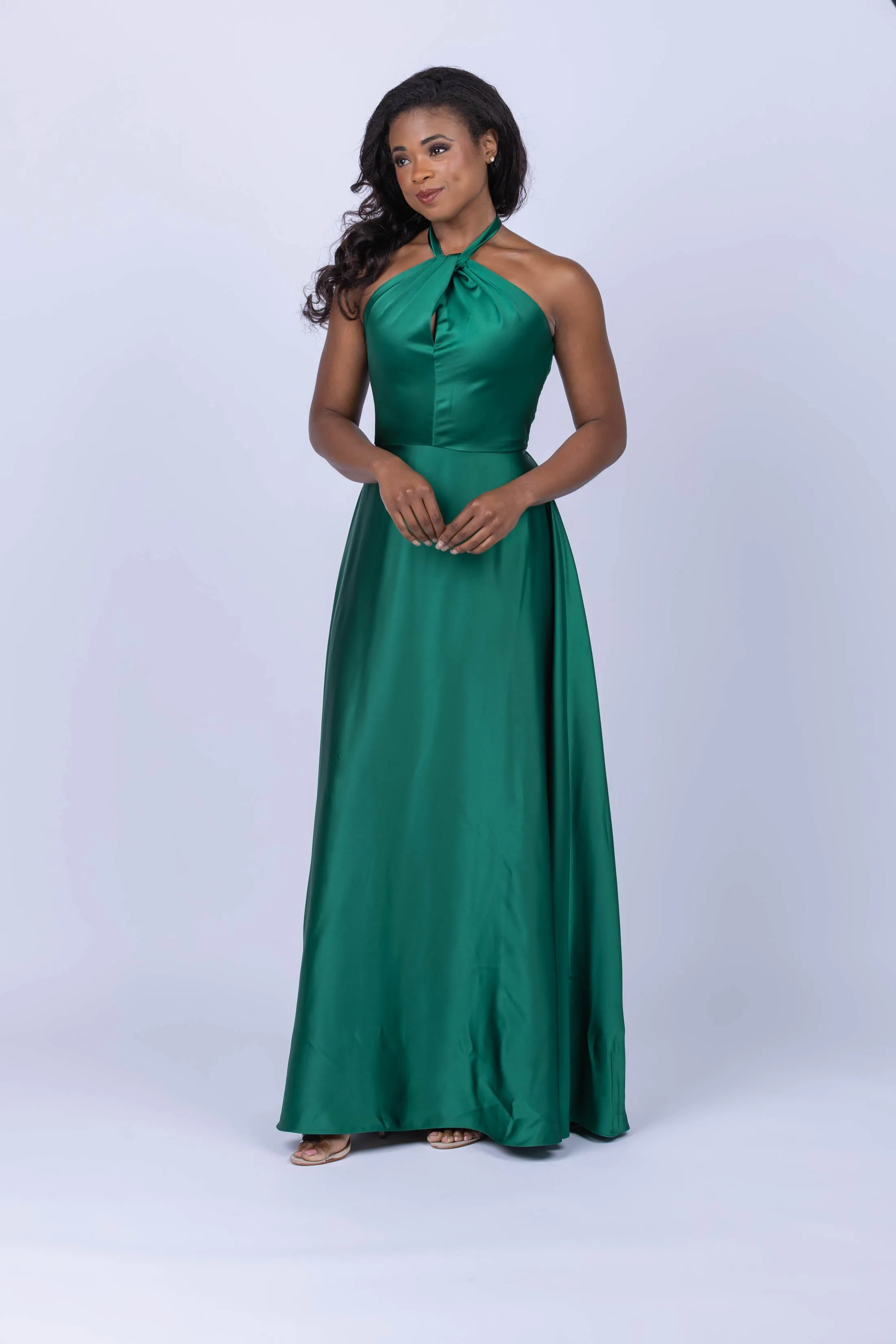 Amsale Dress P615S in Emerald