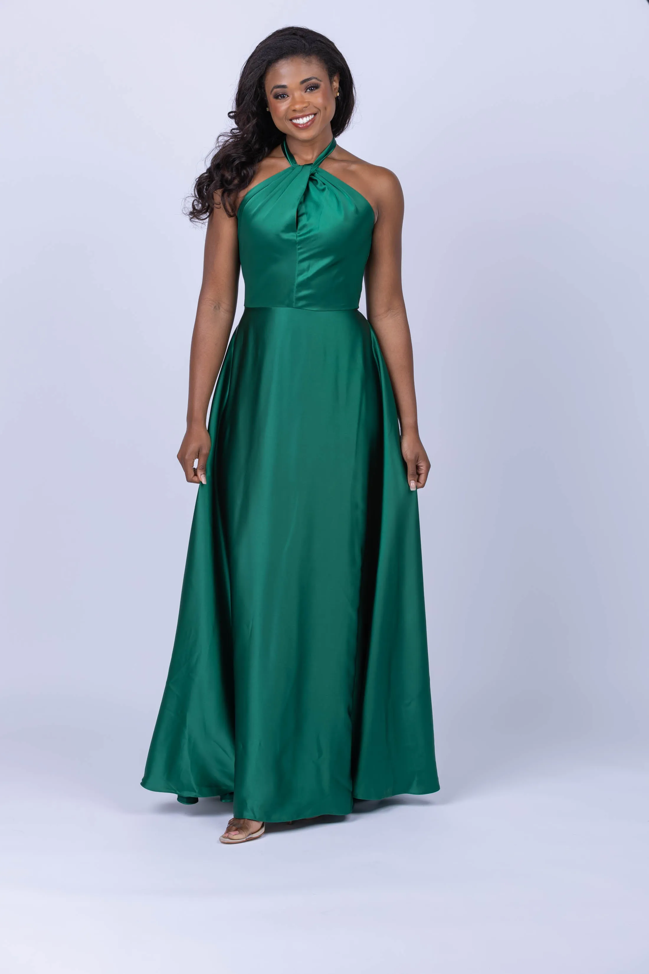 Amsale Dress P615S in Emerald