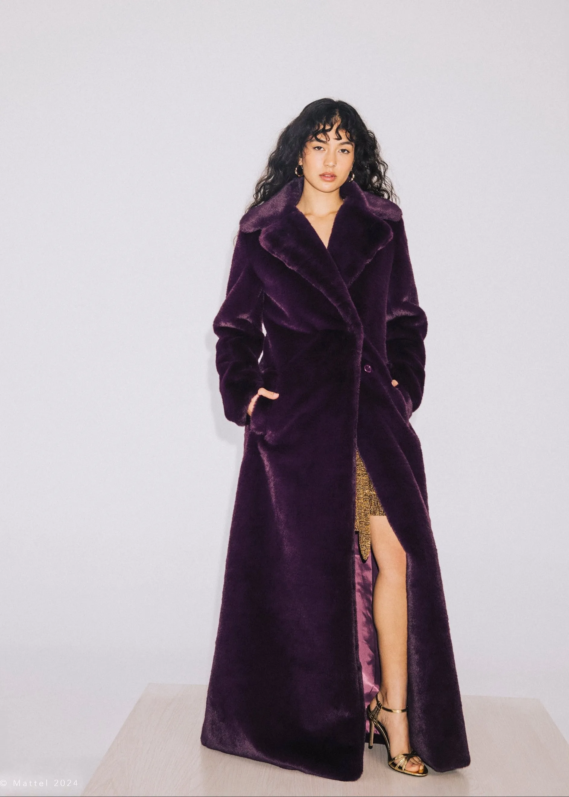 Barbie® Maxi Faux Fur Jacket