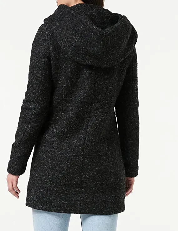 Black Ladies Onlsedona Boucle Wool Coat OTW Noos - ONLY