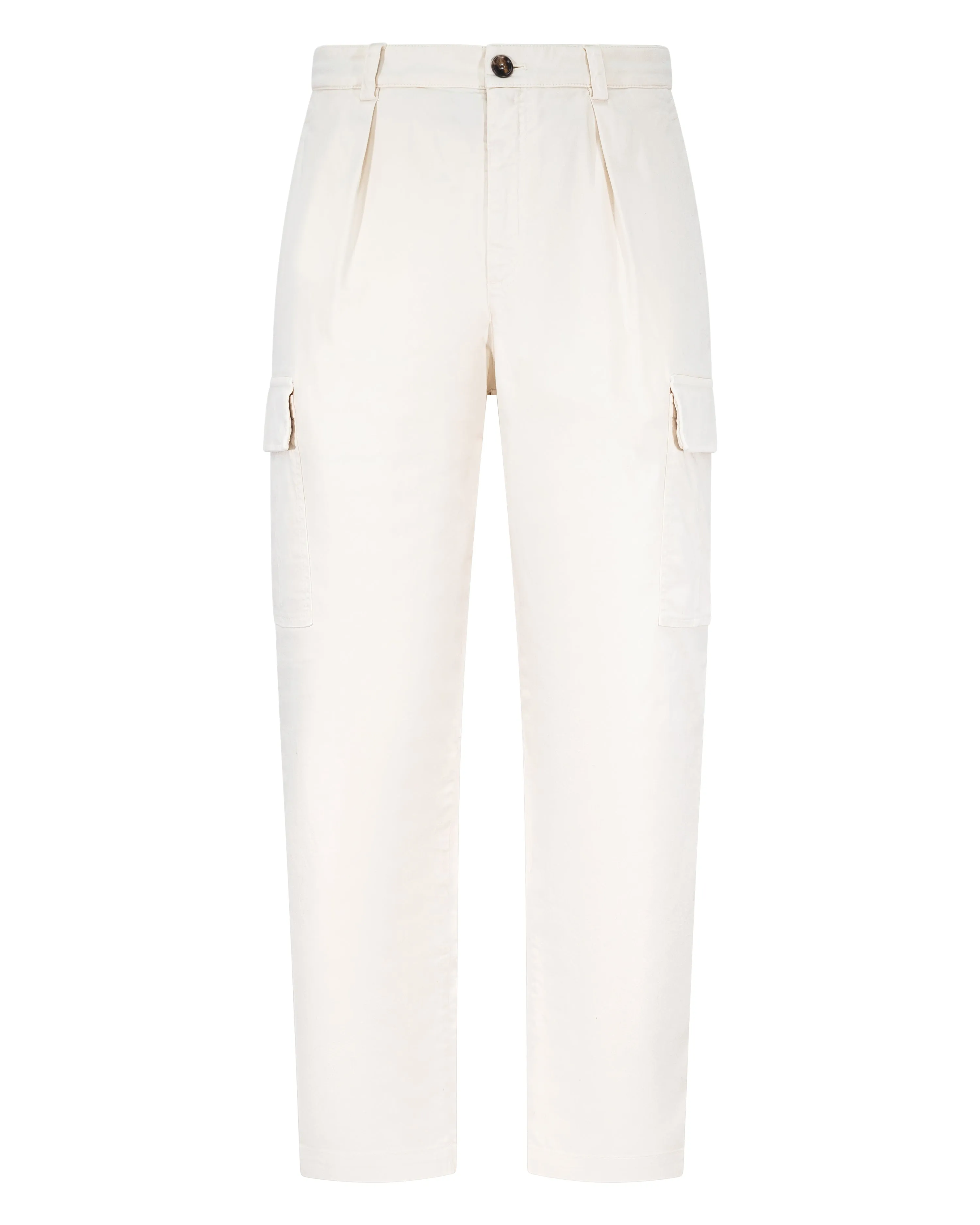 Brunello Cucinelli New Men’s Cotton Cargo Pants Off White