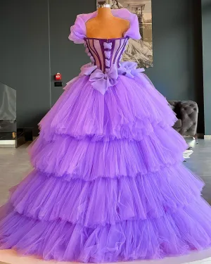 Captivating Frilled Evening Dress