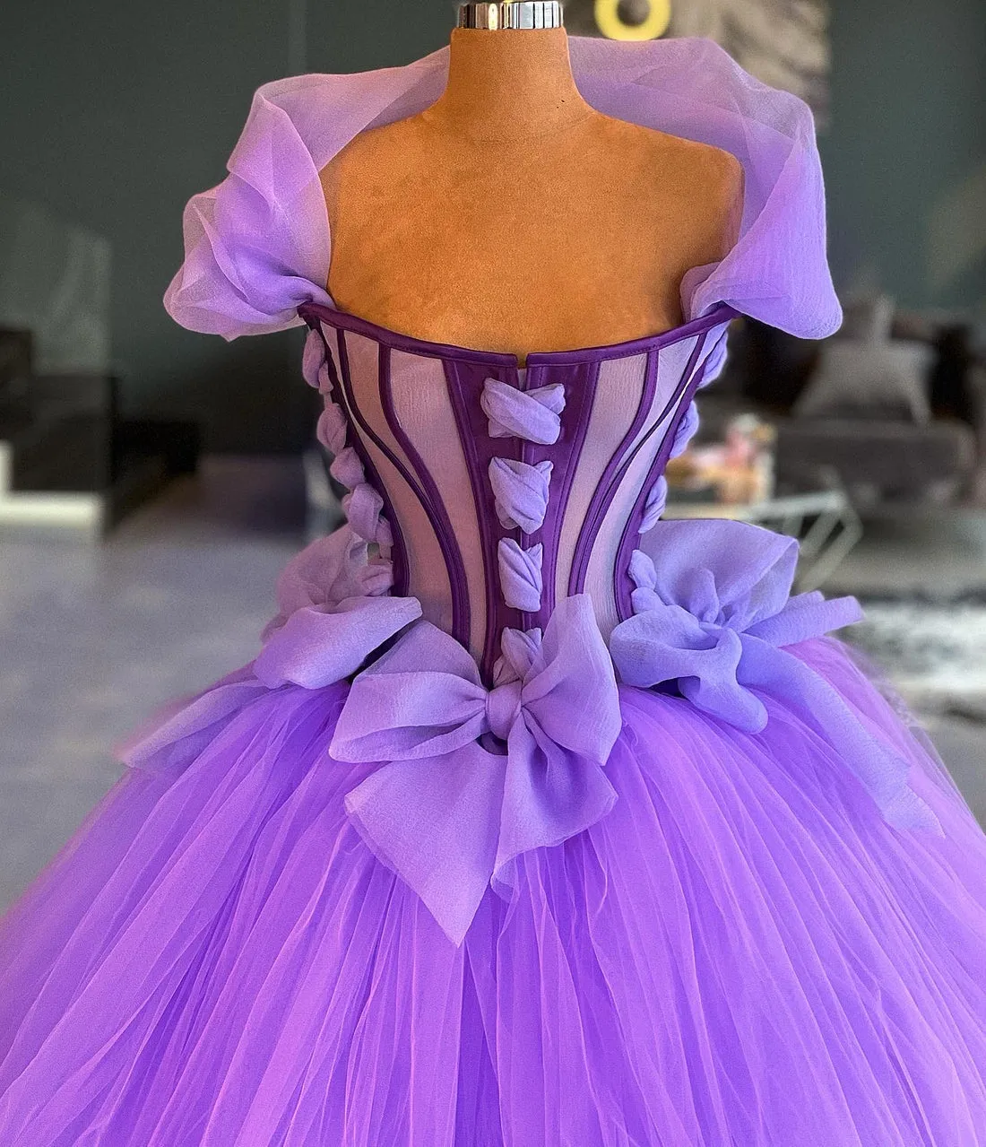 Captivating Frilled Evening Dress