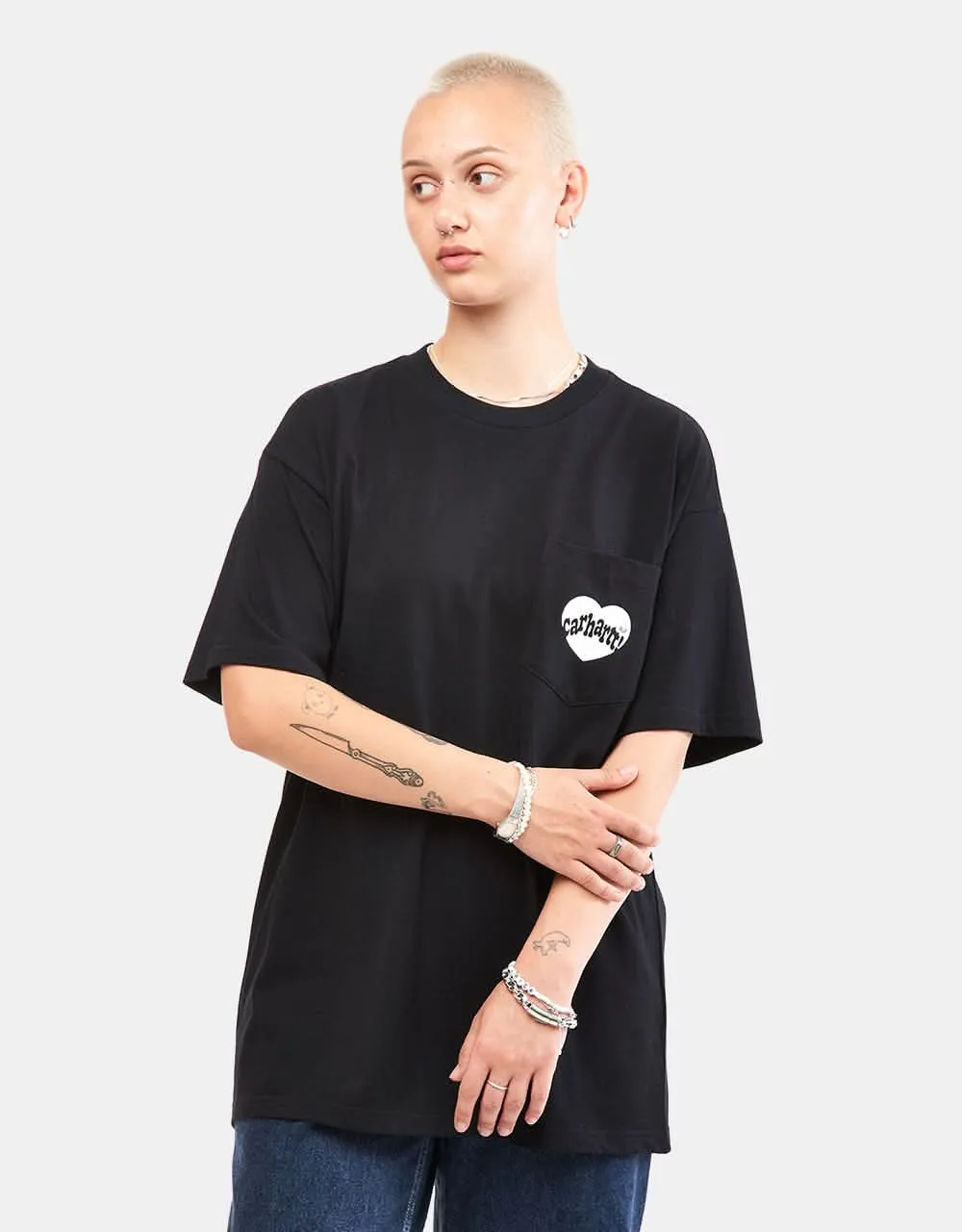 Carhartt WIP S/S Amour Pocket T-Shirt - Black/White