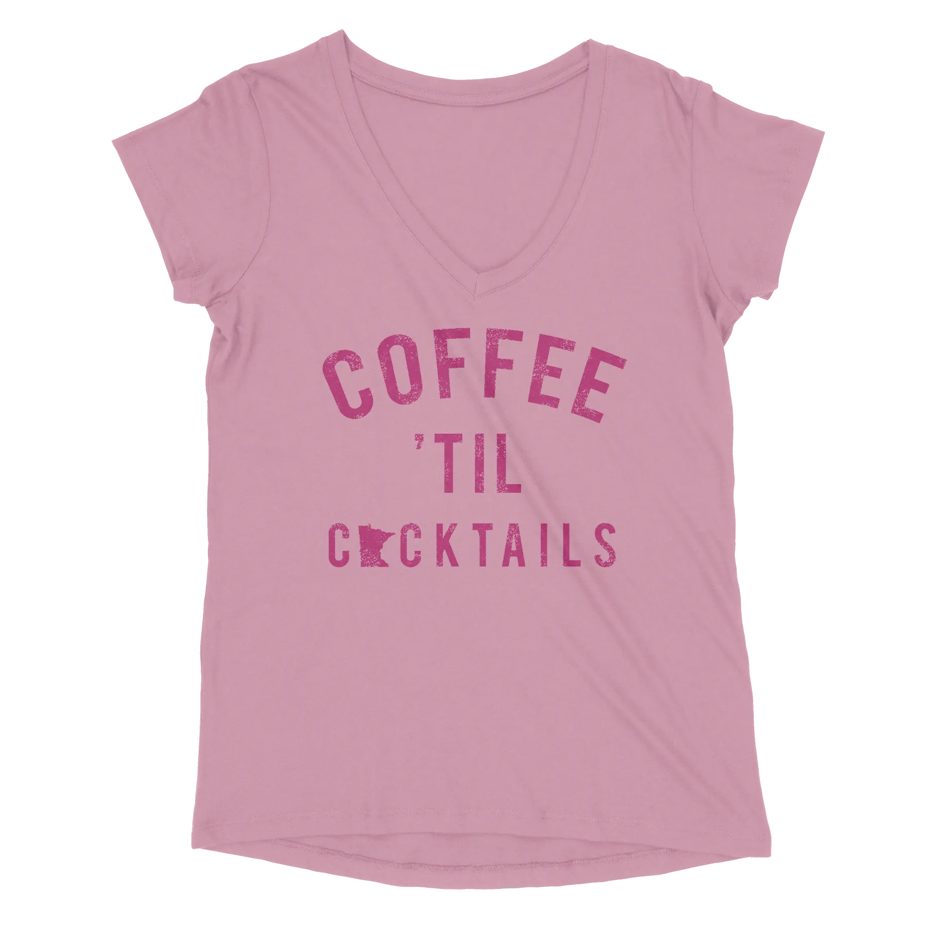 Coffee 'Til Cocktails MN Women’s V-Neck Tee