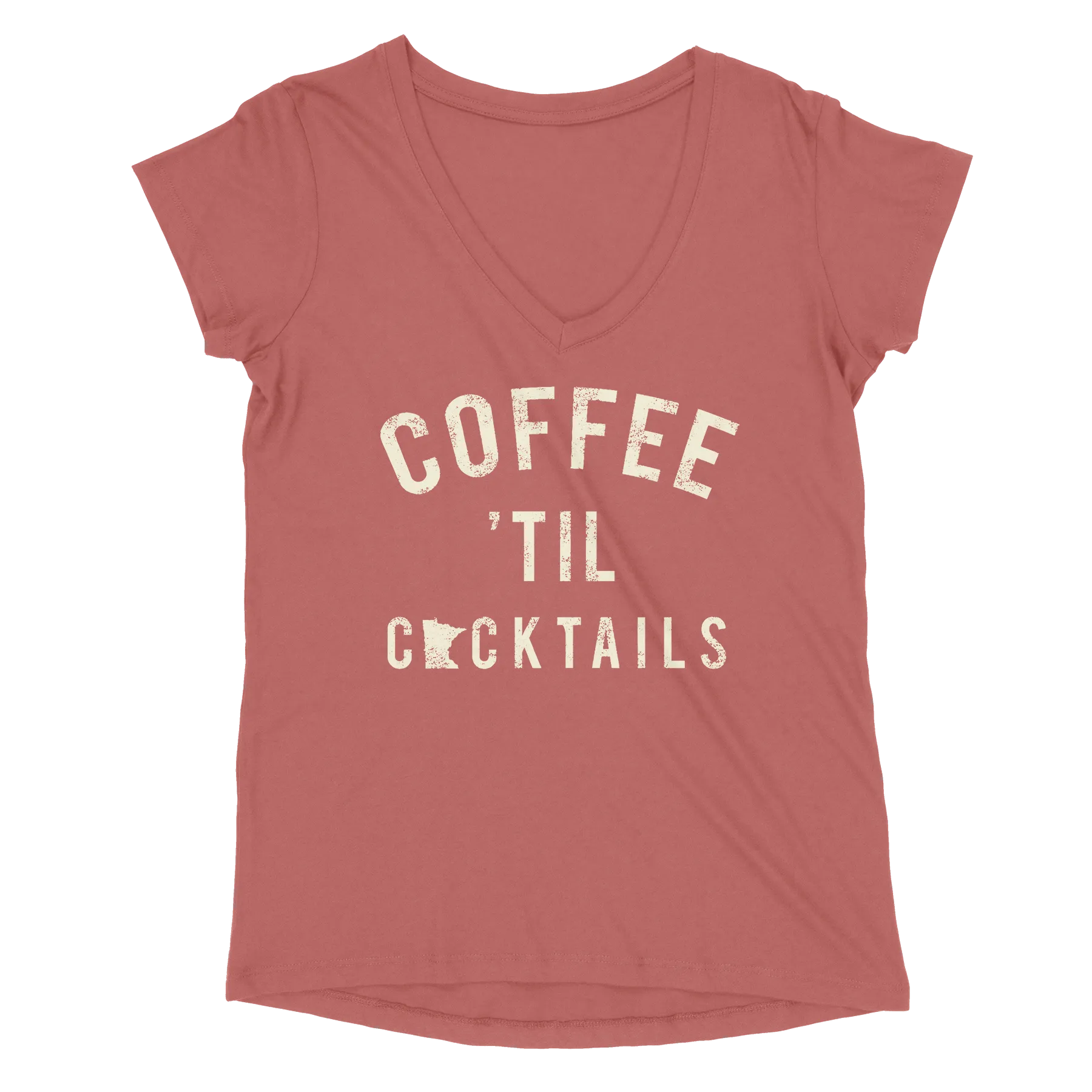 Coffee 'Til Cocktails MN Women’s V-Neck Tee