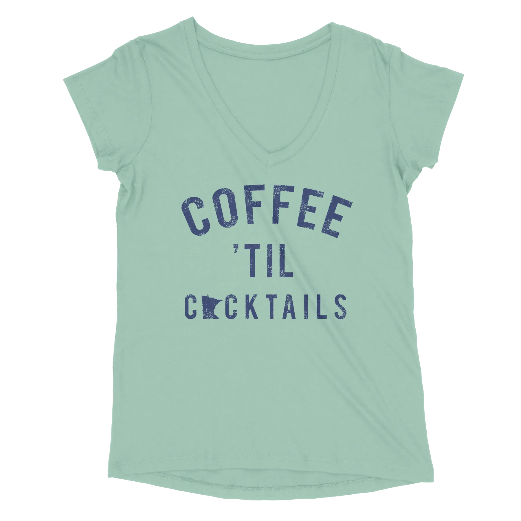 Coffee 'Til Cocktails MN Women’s V-Neck Tee
