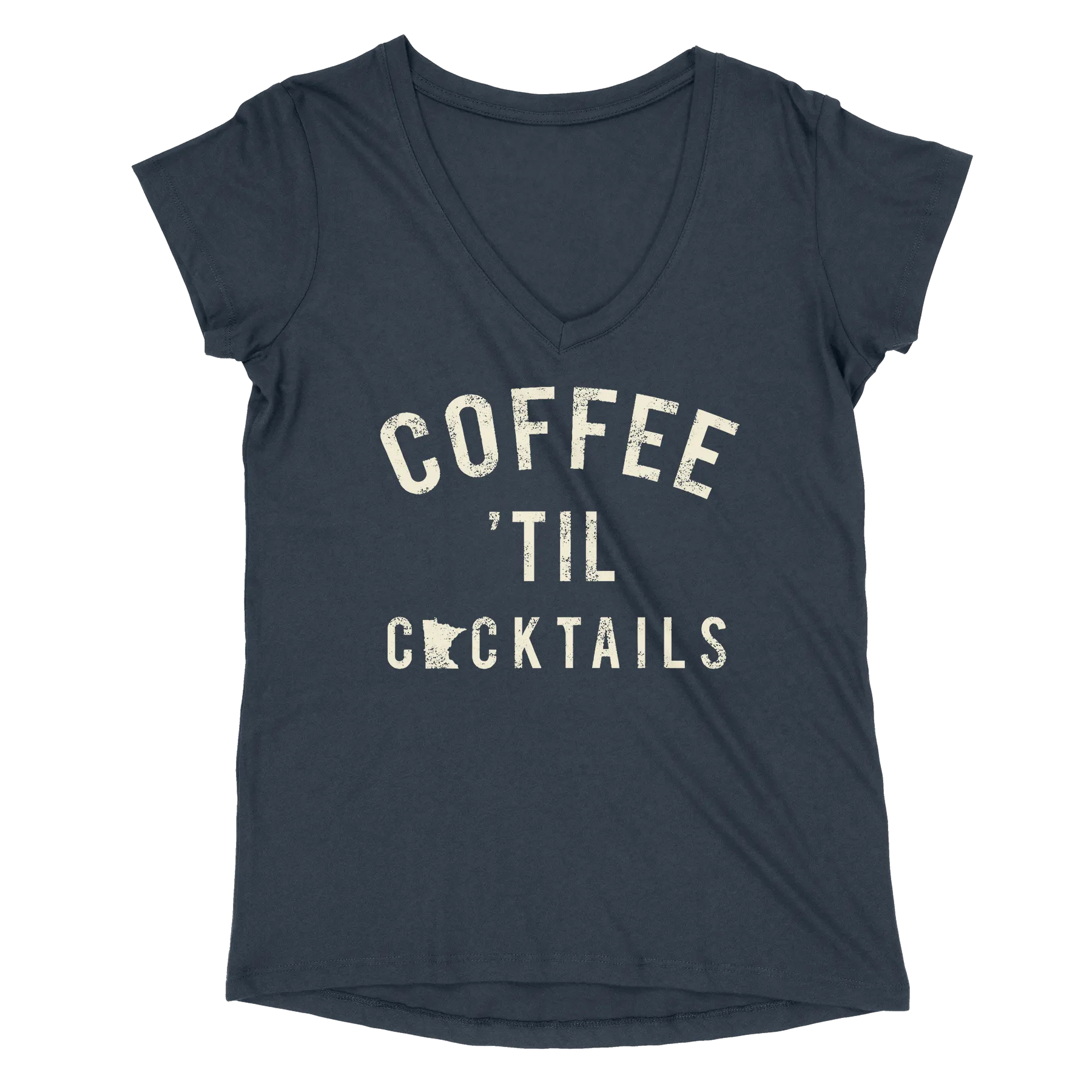 Coffee 'Til Cocktails MN Women’s V-Neck Tee