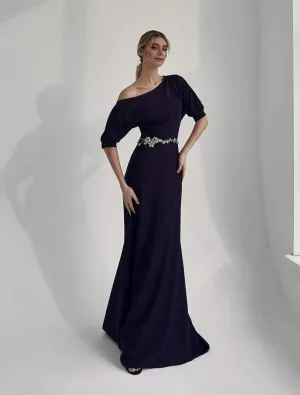 Crest Black Evening Dress