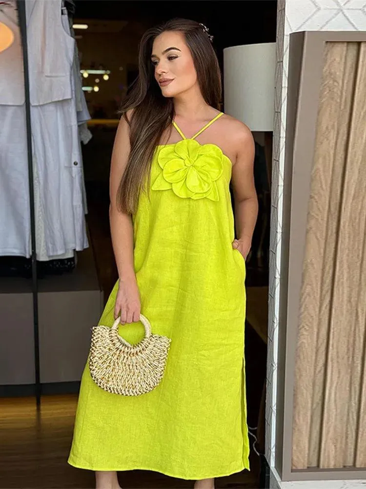 Elegant Floral Maxi Dress: Stylish Backless Gown - Chic & Versatile