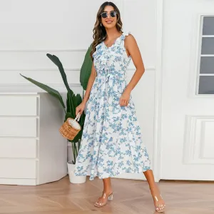 Floral Ruffle Maxi Dress