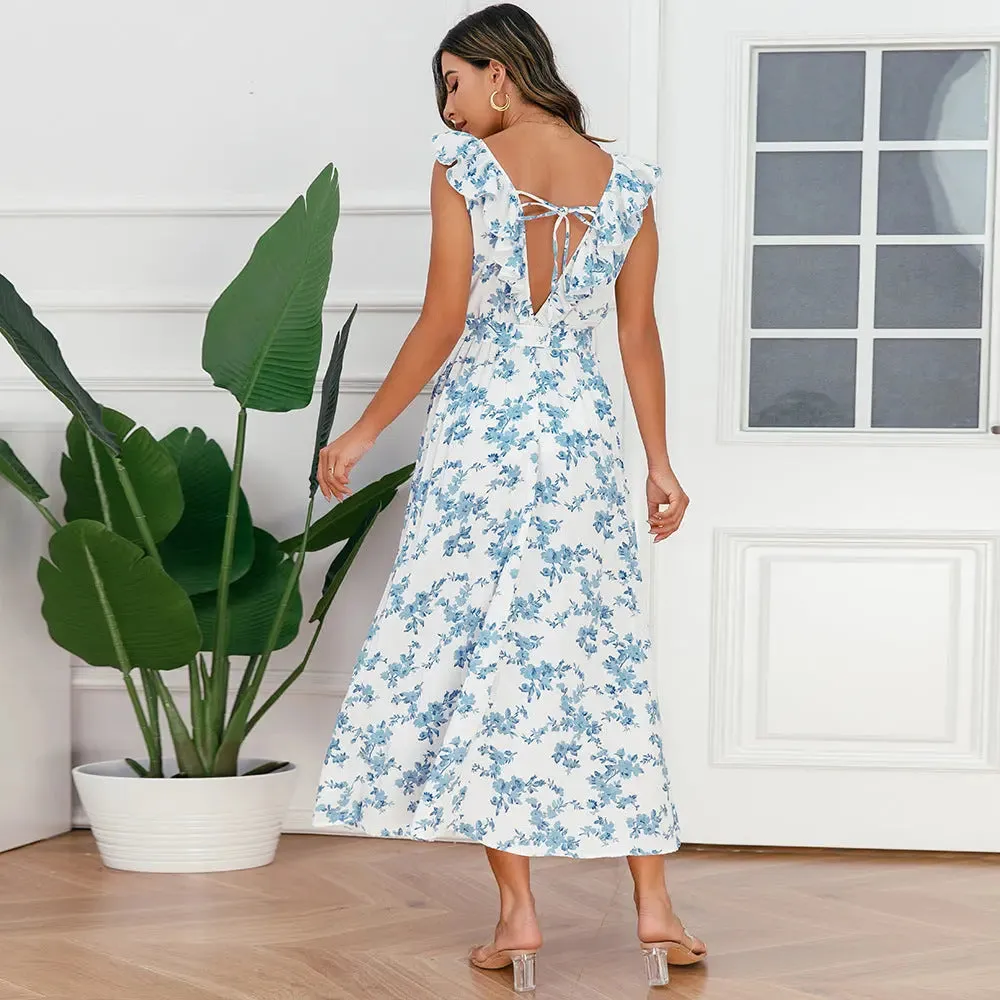Floral Ruffle Maxi Dress