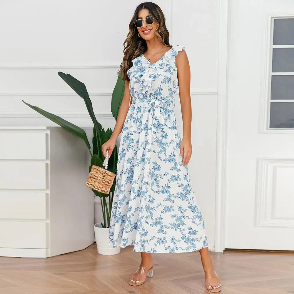 Floral Ruffle Maxi Dress