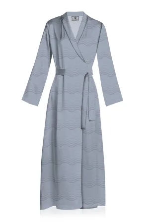 Full Sleeve Wrap Dress in Grey