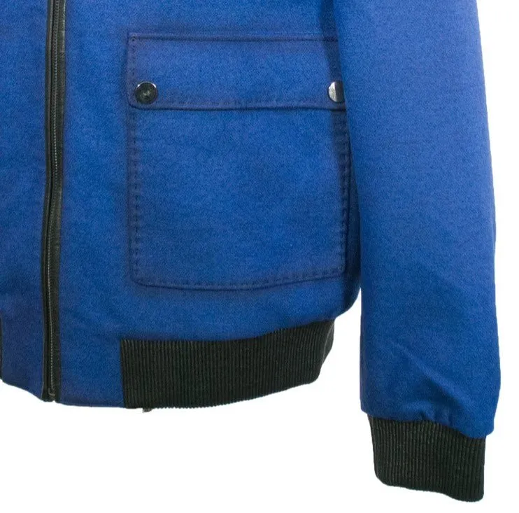 Fur Collar Wool Bomber Coat
