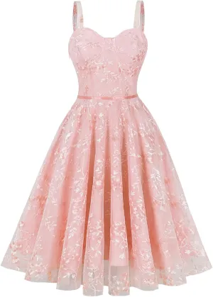 IWEMEK Women Spaghetti Strap Floral Lace Bridesmaid Cocktail Party Dress Cold Shoulder Ruffle Sleeve Wedding Guest Prom Dress