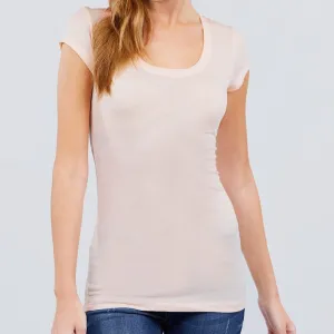 Keeping it Basic Cotton Tee in Peach