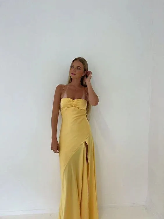 Luolandi Elegant Formal Dress Gowns Evening Gowns Spaghetti Straps Long Prom Dress Charming Party Dress
