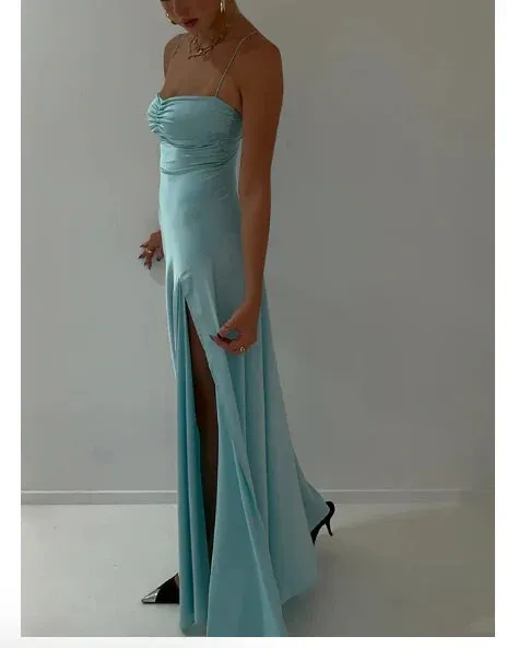 Luolandi Elegant Formal Dress Gowns Evening Gowns Spaghetti Straps Long Prom Dress Charming Party Dress