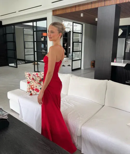 Luolandi Elegant Formal Dress Gowns Evening Gowns Spaghetti Straps Long Prom Dress Charming Party Dress