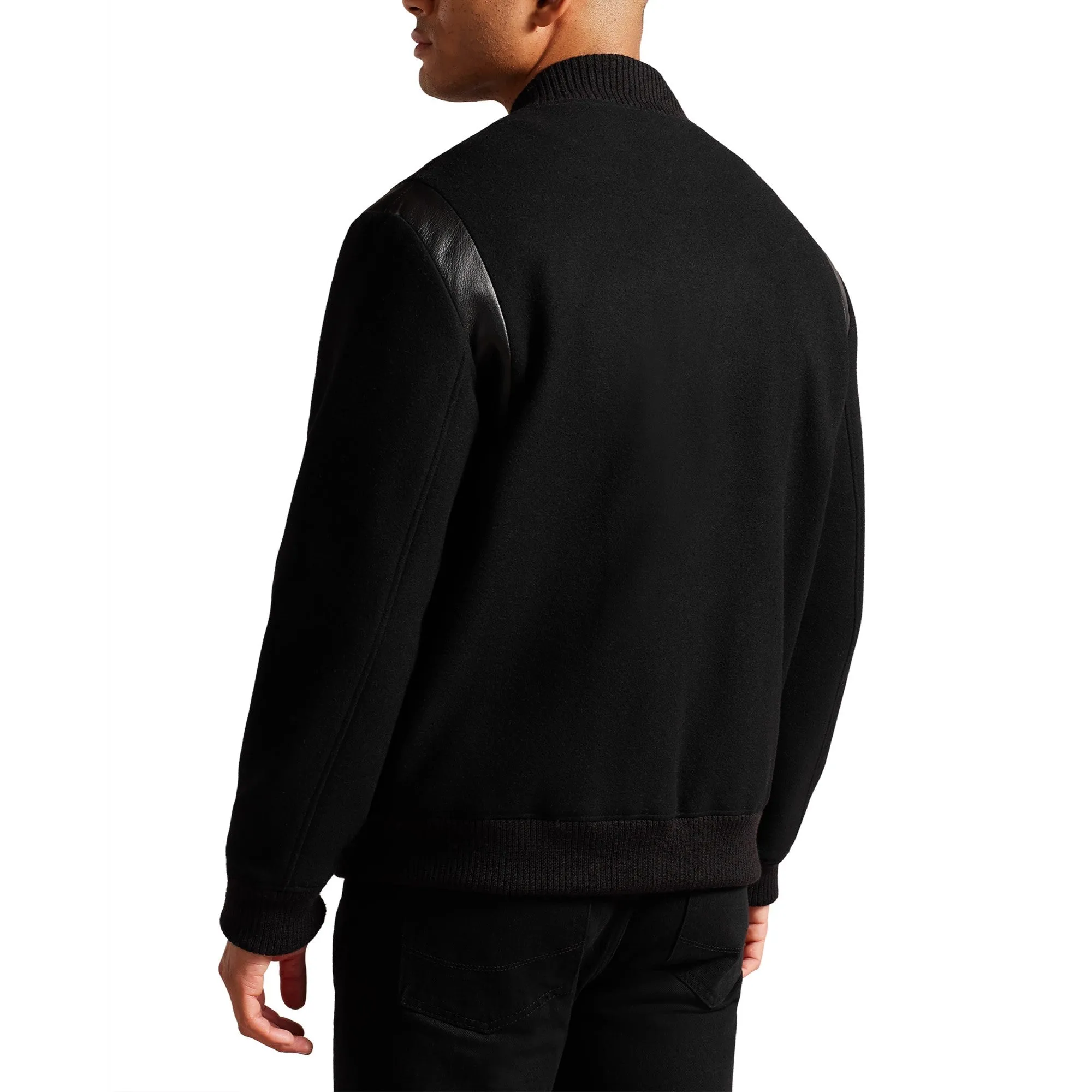 Men Mmo-Dacre-Varsity Bomber - Black
