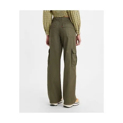 New - Levi's Women's High Rise Wide Leg Relaxed Cargo Pants Loose