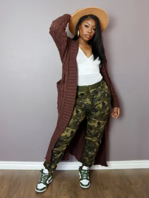 Plus Size High Waist CAMO Jogger Pants