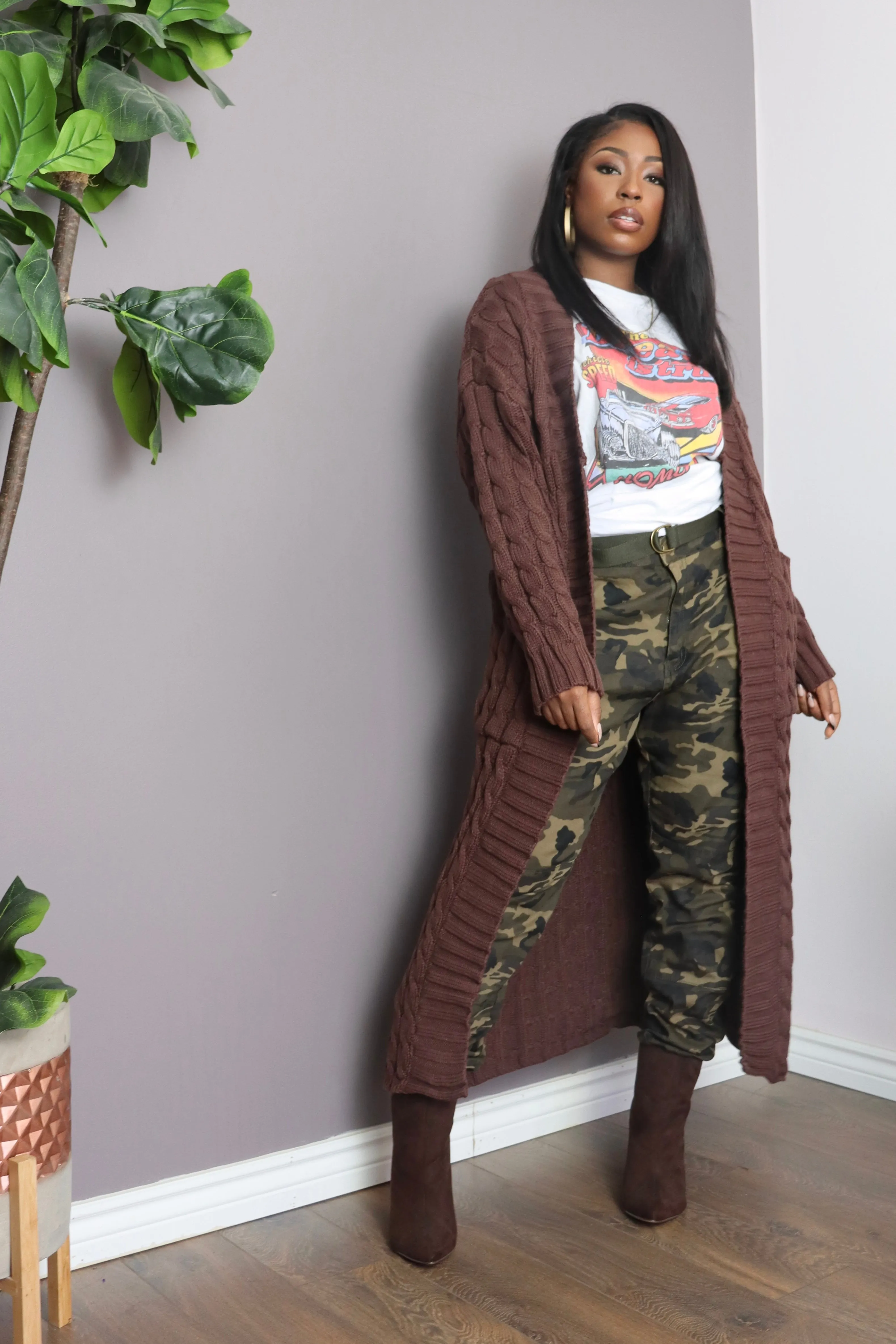 Plus Size High Waist CAMO Jogger Pants