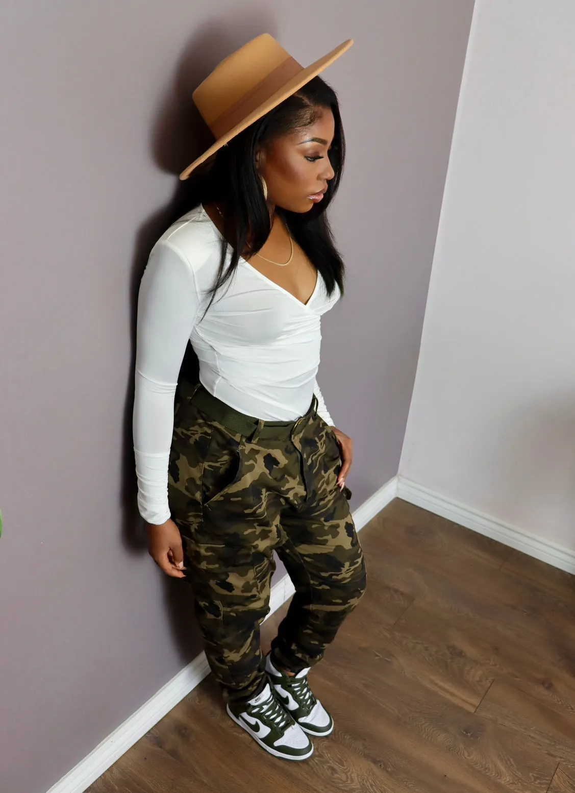 Plus Size High Waist CAMO Jogger Pants