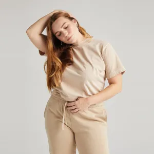 Relaxed Crop Tee (Sandstorm)
