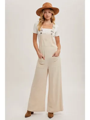 Relaxed Wide Leg Overall Jumpsuit