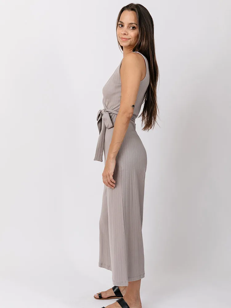 Rita Jumpsuit - Slate Rib Knit