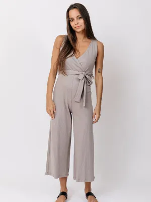 Rita Jumpsuit - Slate Rib Knit