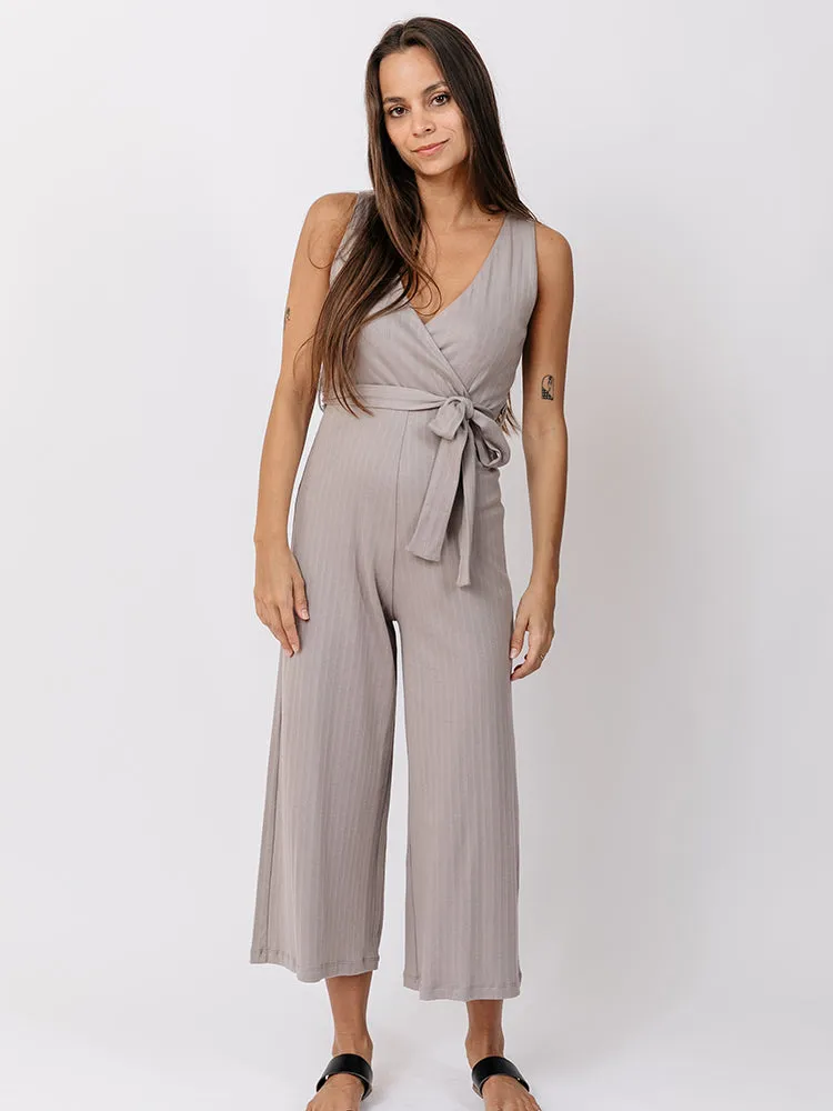 Rita Jumpsuit - Slate Rib Knit