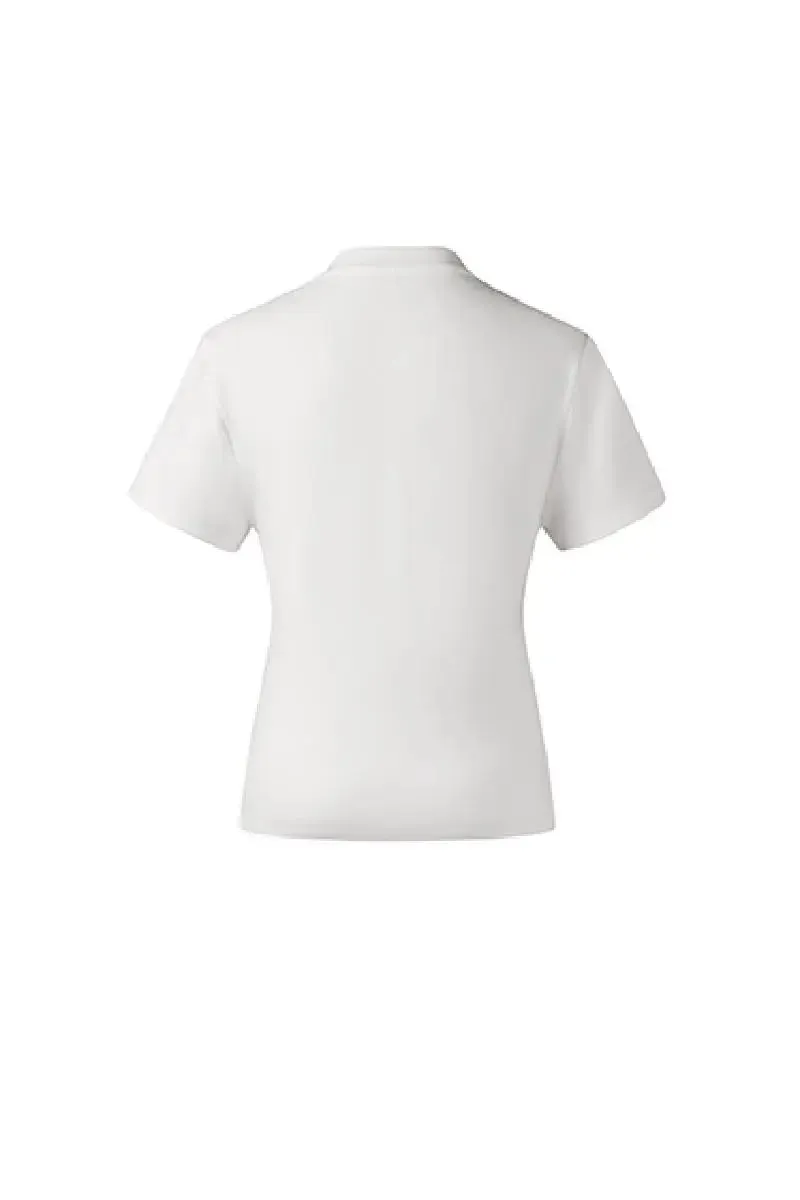 Short Sleeve V-neck Silk Polo Shirt