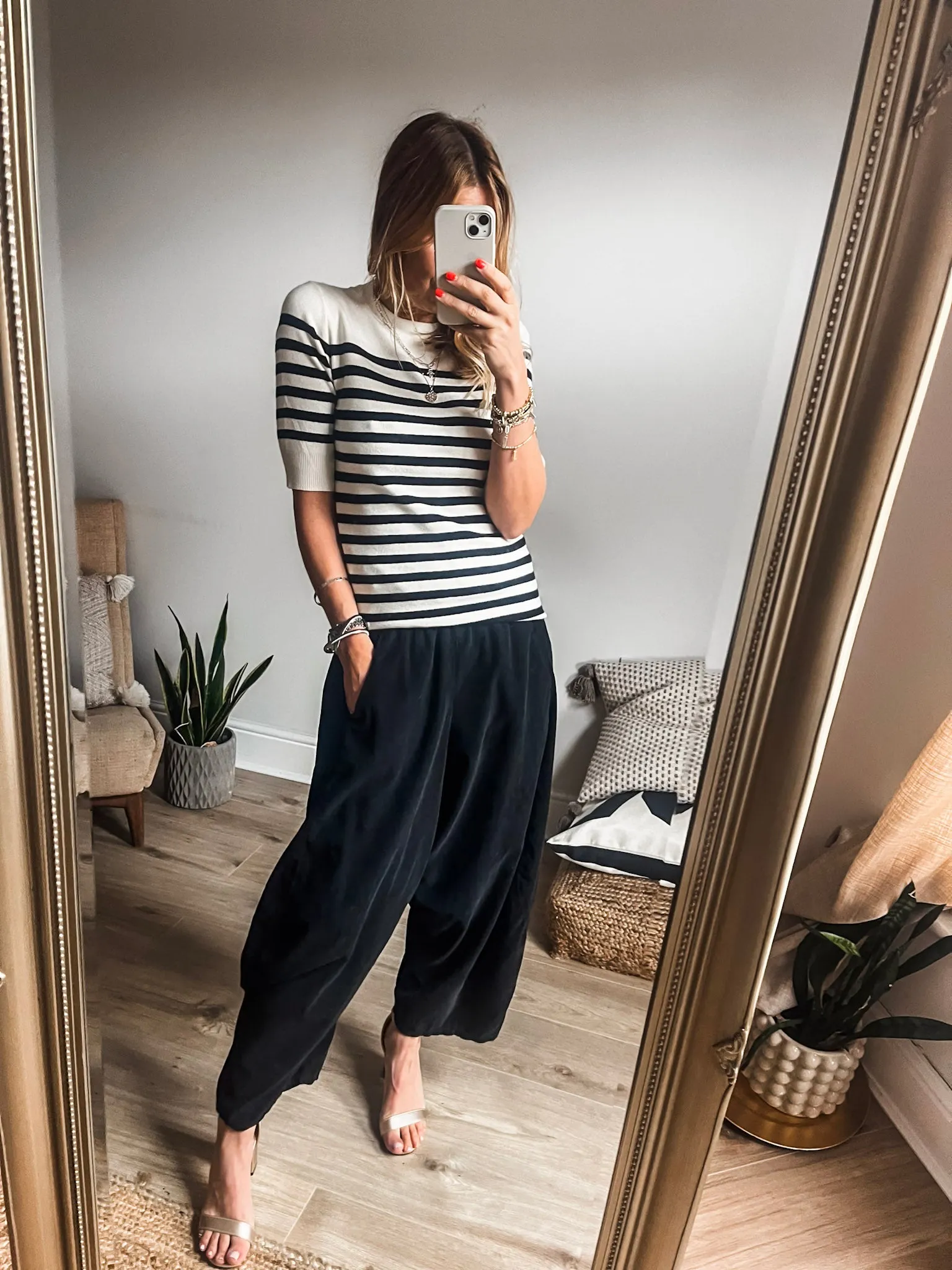 Soaked In Luxury Spina Striped Tee