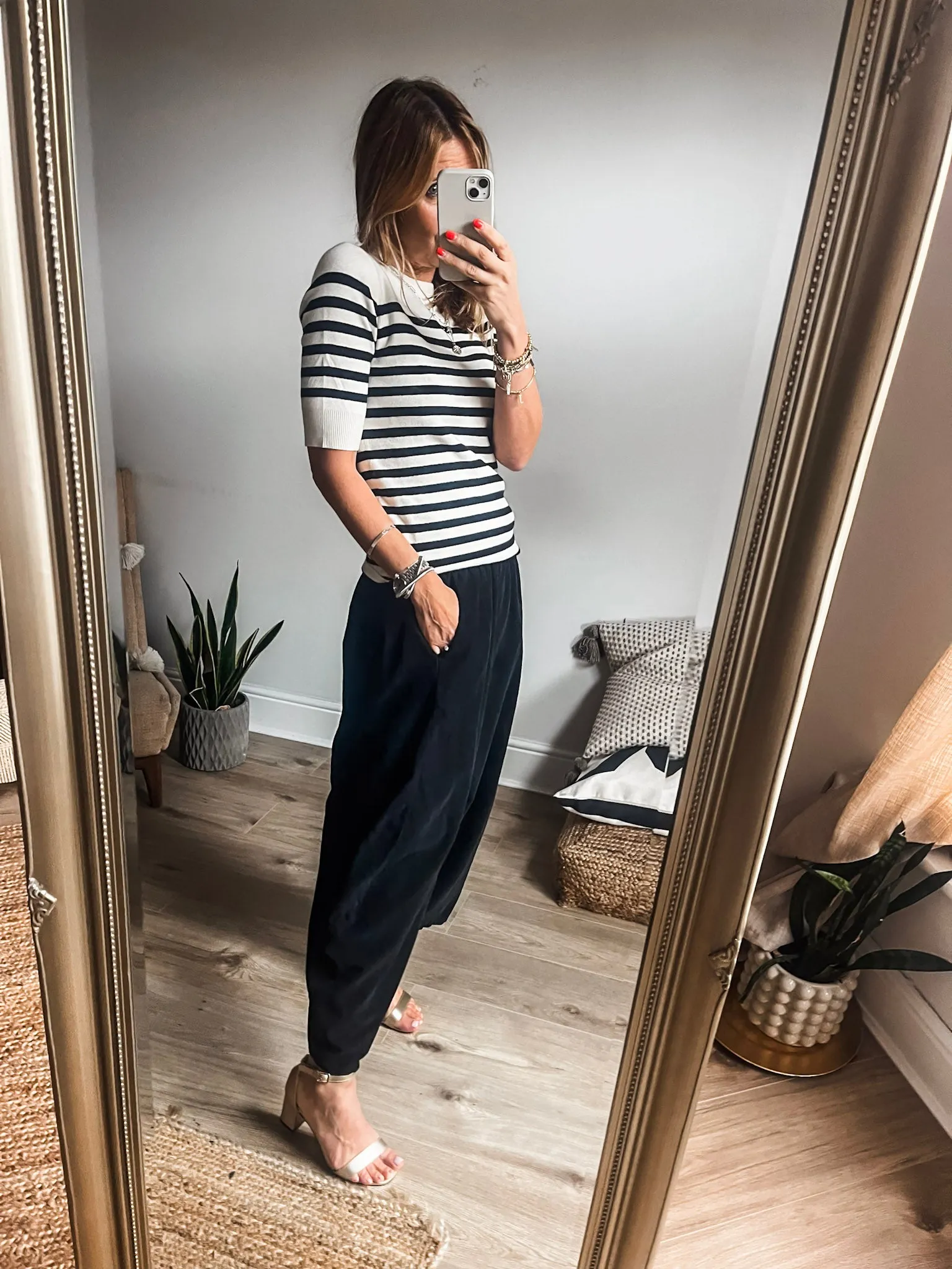 Soaked In Luxury Spina Striped Tee