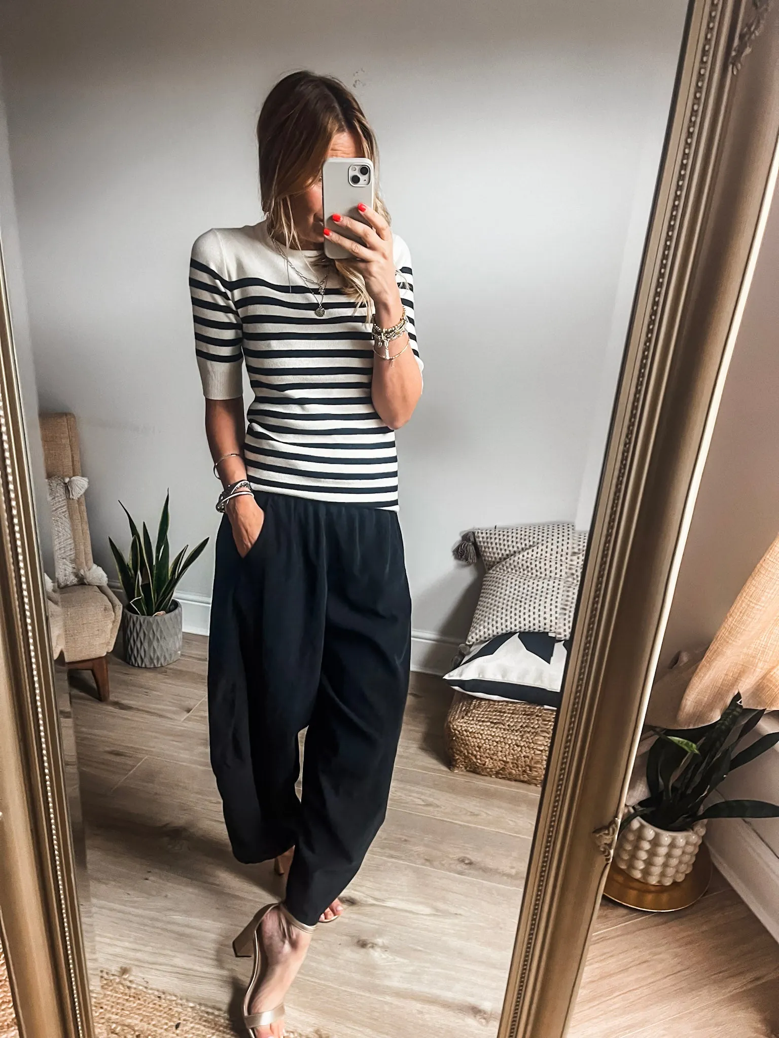 Soaked In Luxury Spina Striped Tee