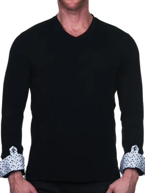 V-Neck Edison Geo Black