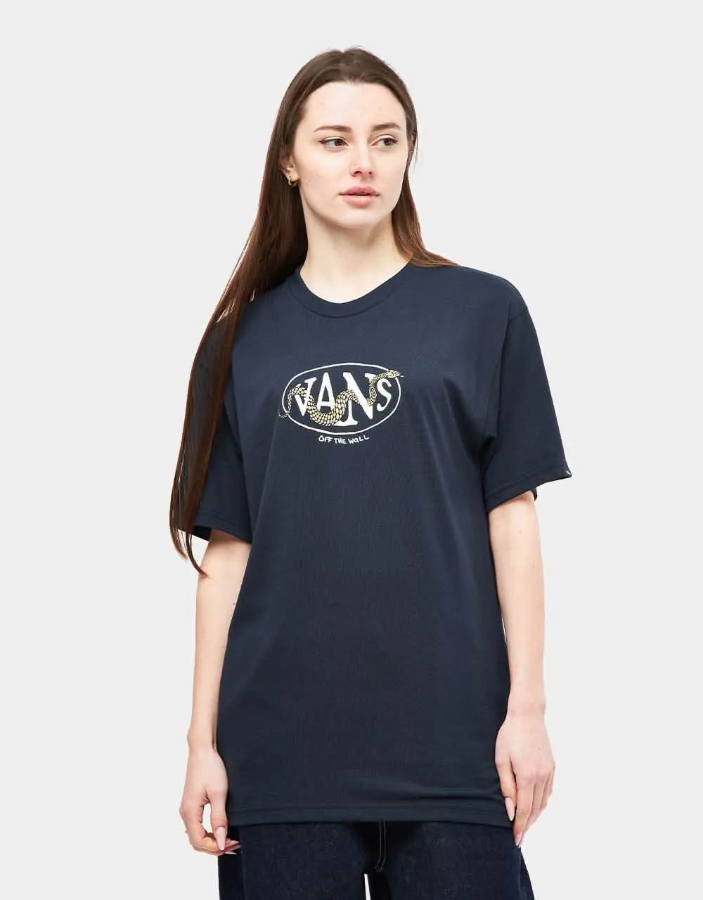 Vans Snaked Center Logo T-Shirt - Navy