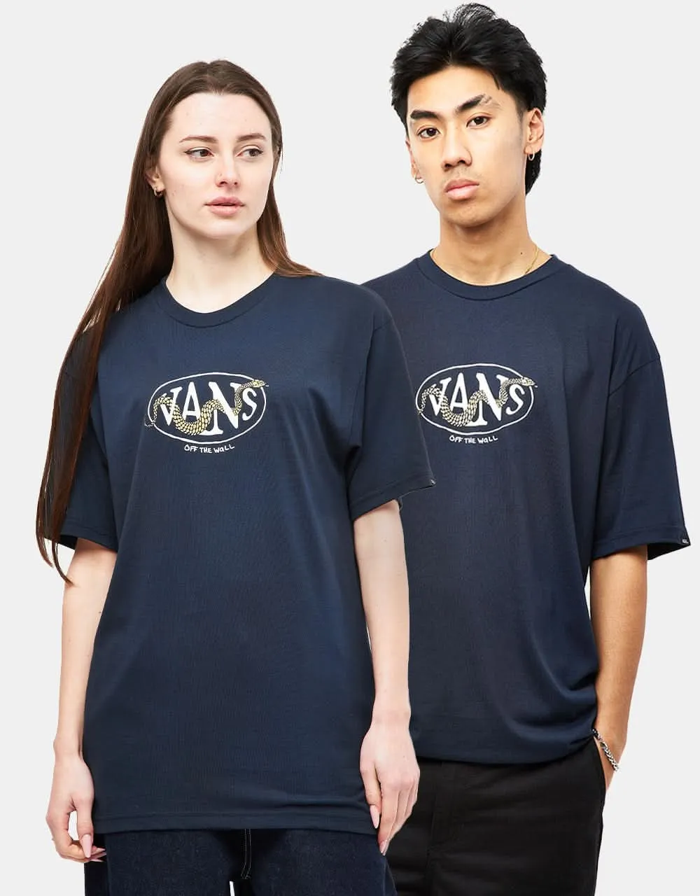 Vans Snaked Center Logo T-Shirt - Navy