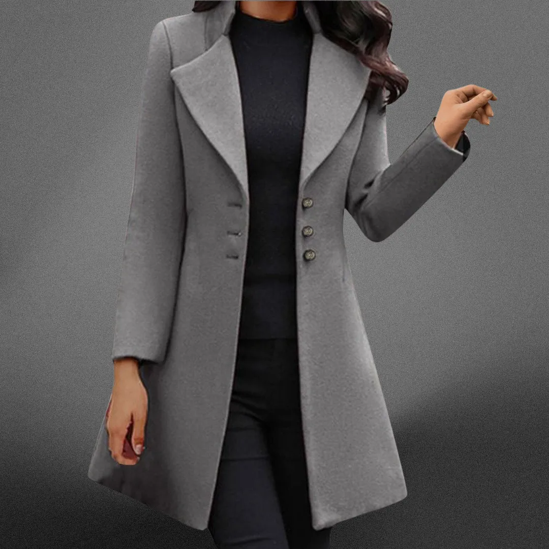 Vinci | Luxurious Italian Wool Long Sleeve Coat