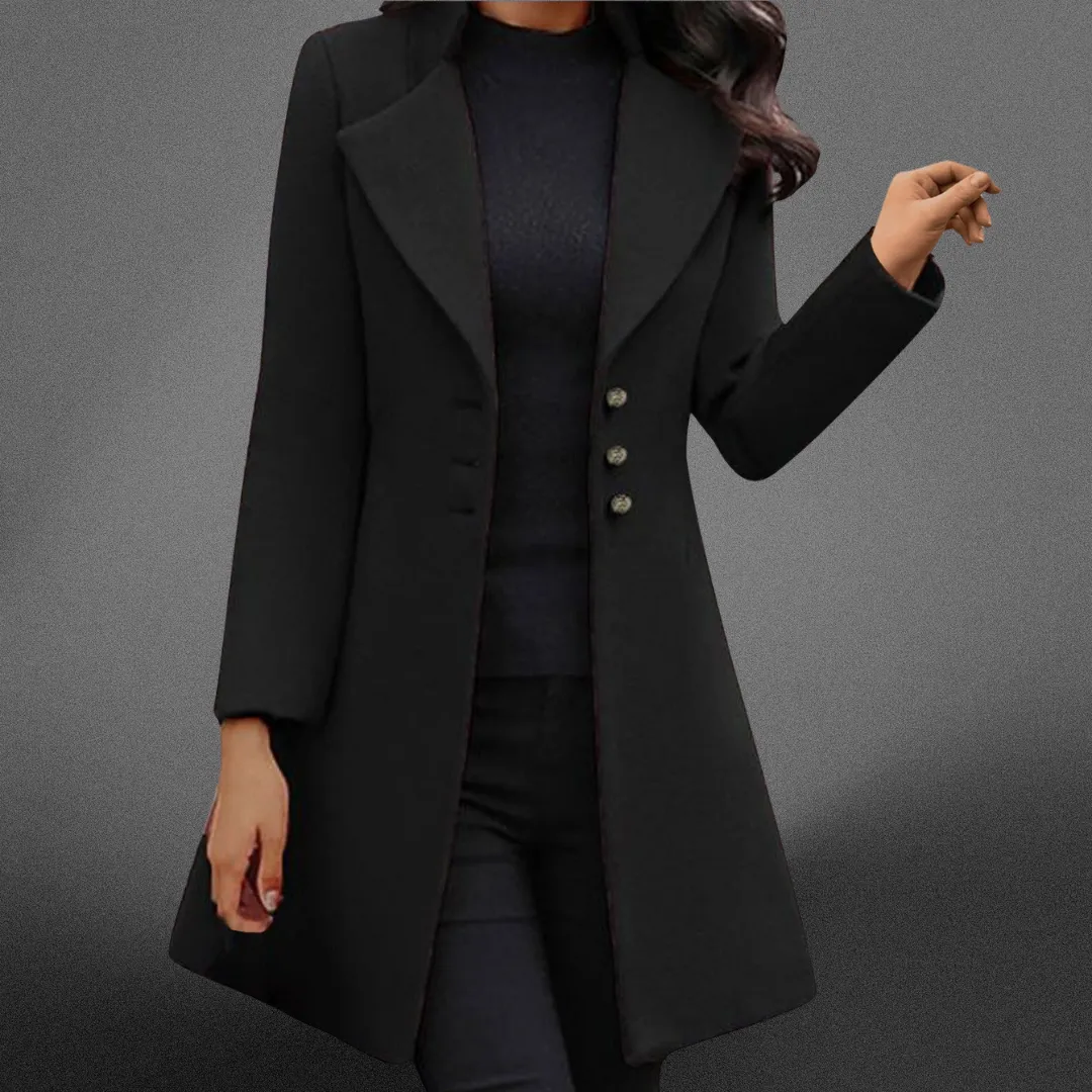 Vinci | Luxurious Italian Wool Long Sleeve Coat