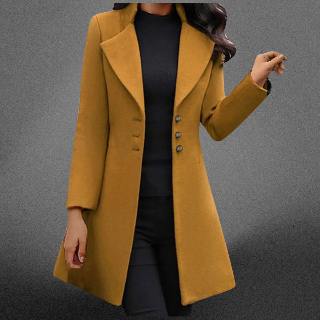 Vinci | Luxurious Italian Wool Long Sleeve Coat