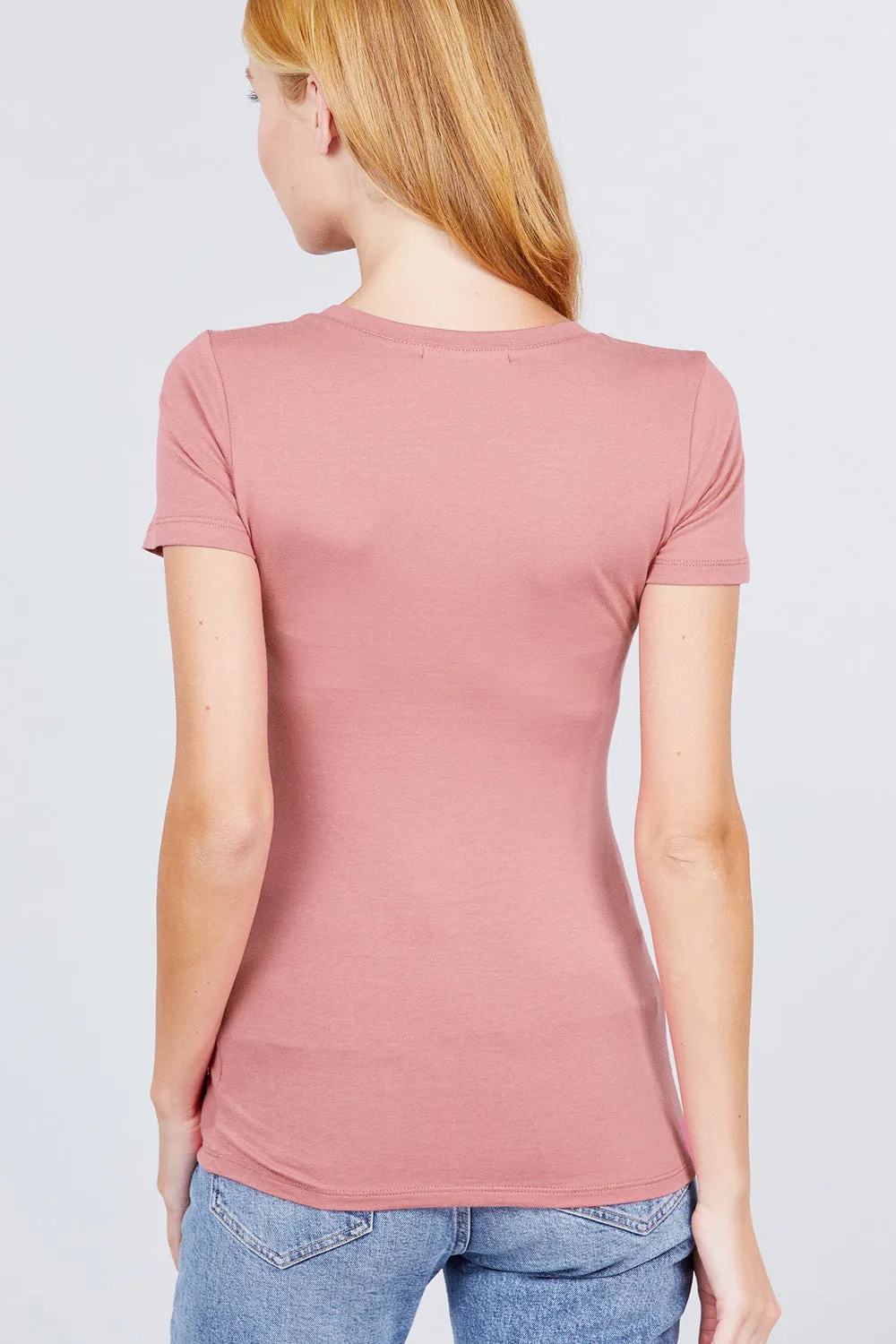 Women's Scoop Neck Short Sleeve Jersey Sexy Top