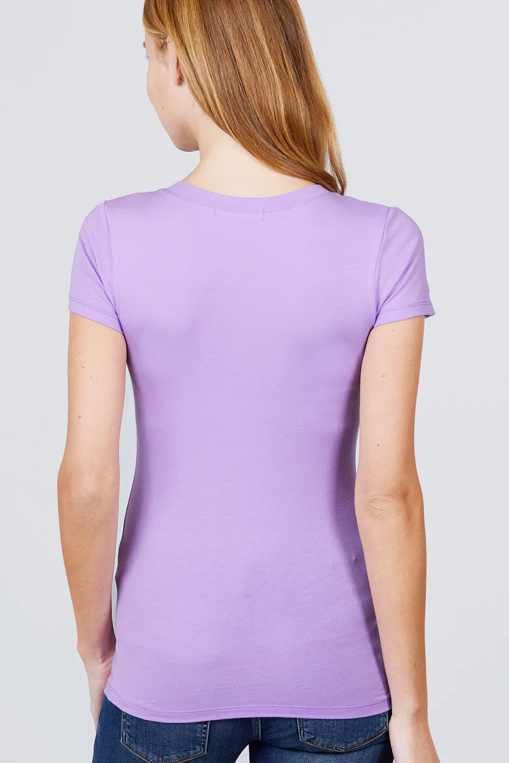 Women's Scoop Neck Short Sleeve Jersey Sexy Top