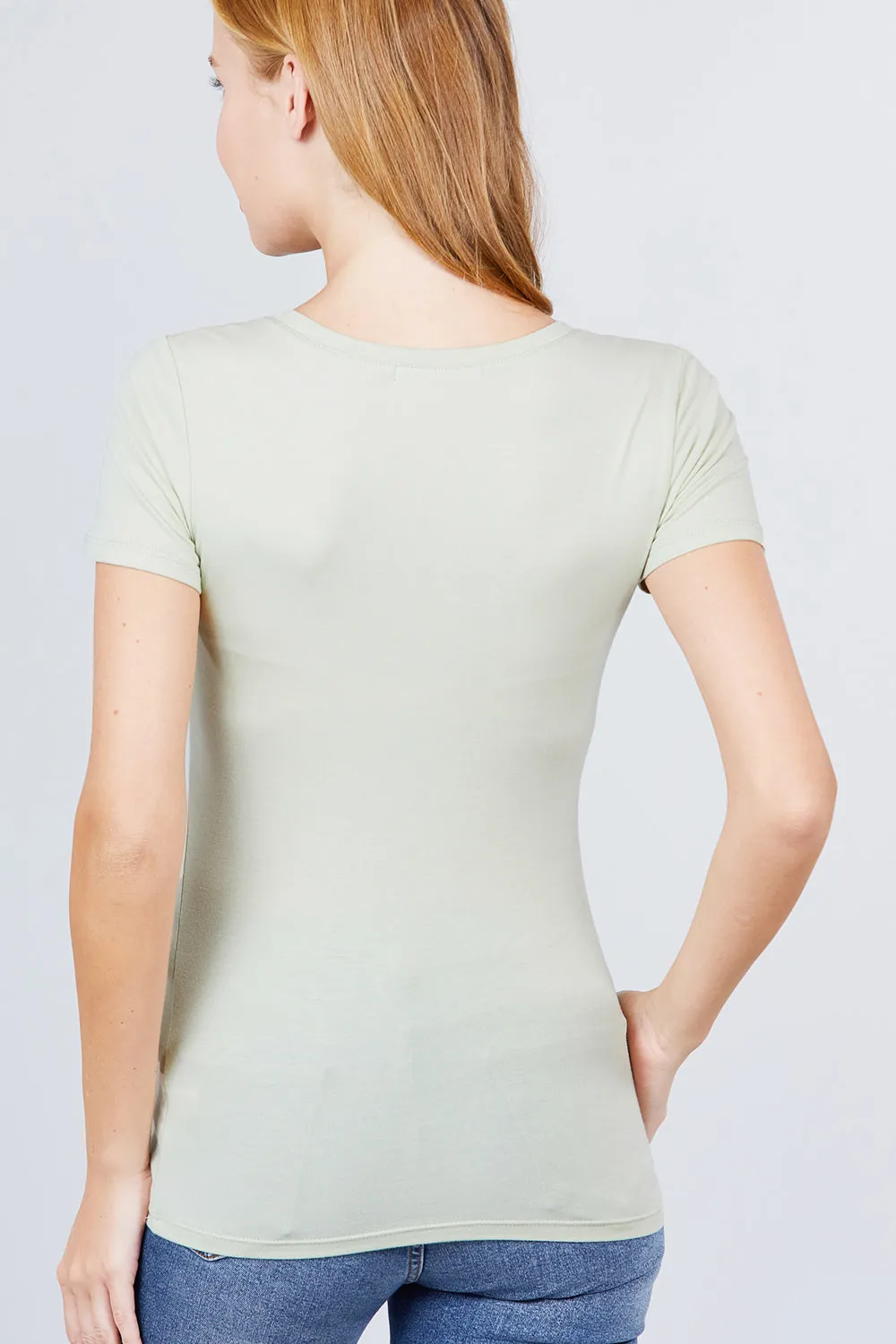 Women's Scoop Neck Short Sleeve Jersey Sexy Top