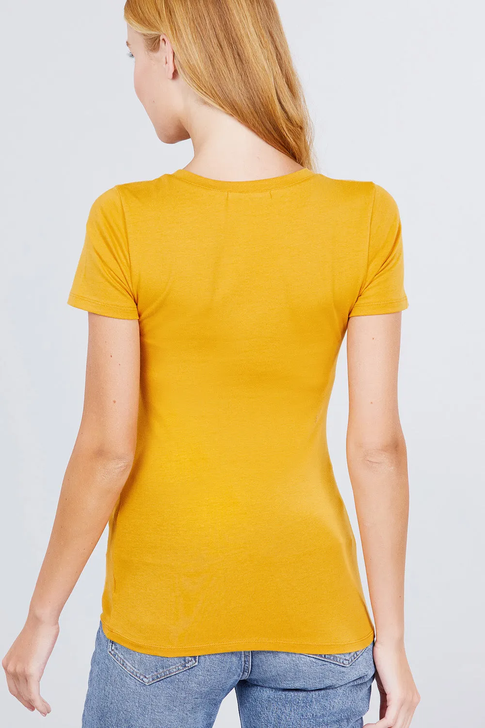 Women's Scoop Neck Short Sleeve Jersey Sexy Top