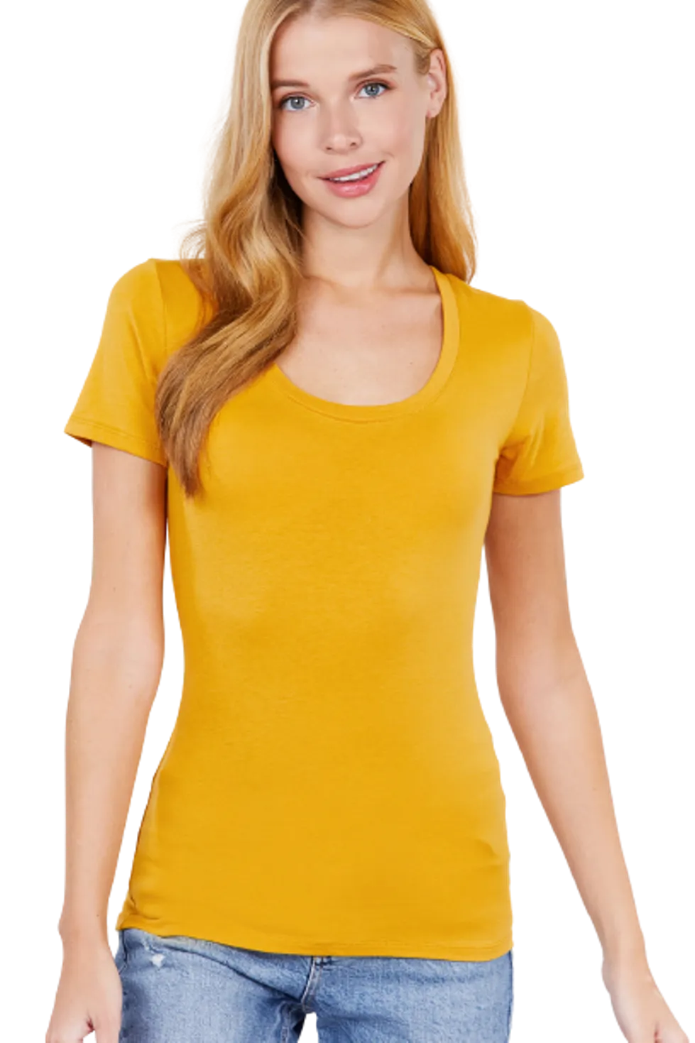 Women's Scoop Neck Short Sleeve Jersey Sexy Top